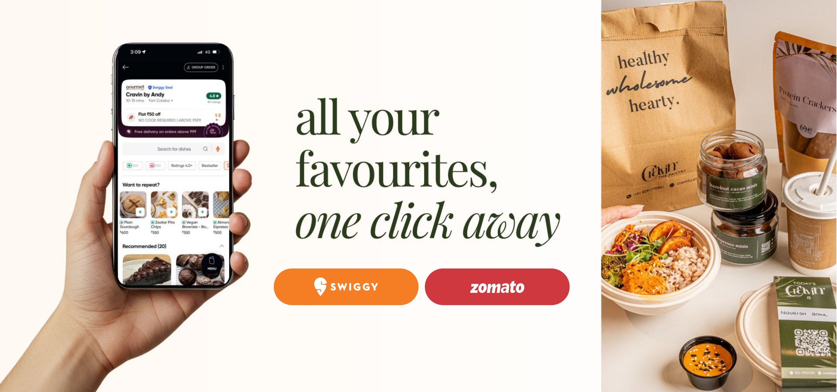 All your favourites, one click away — order on Swiggy or Zomato